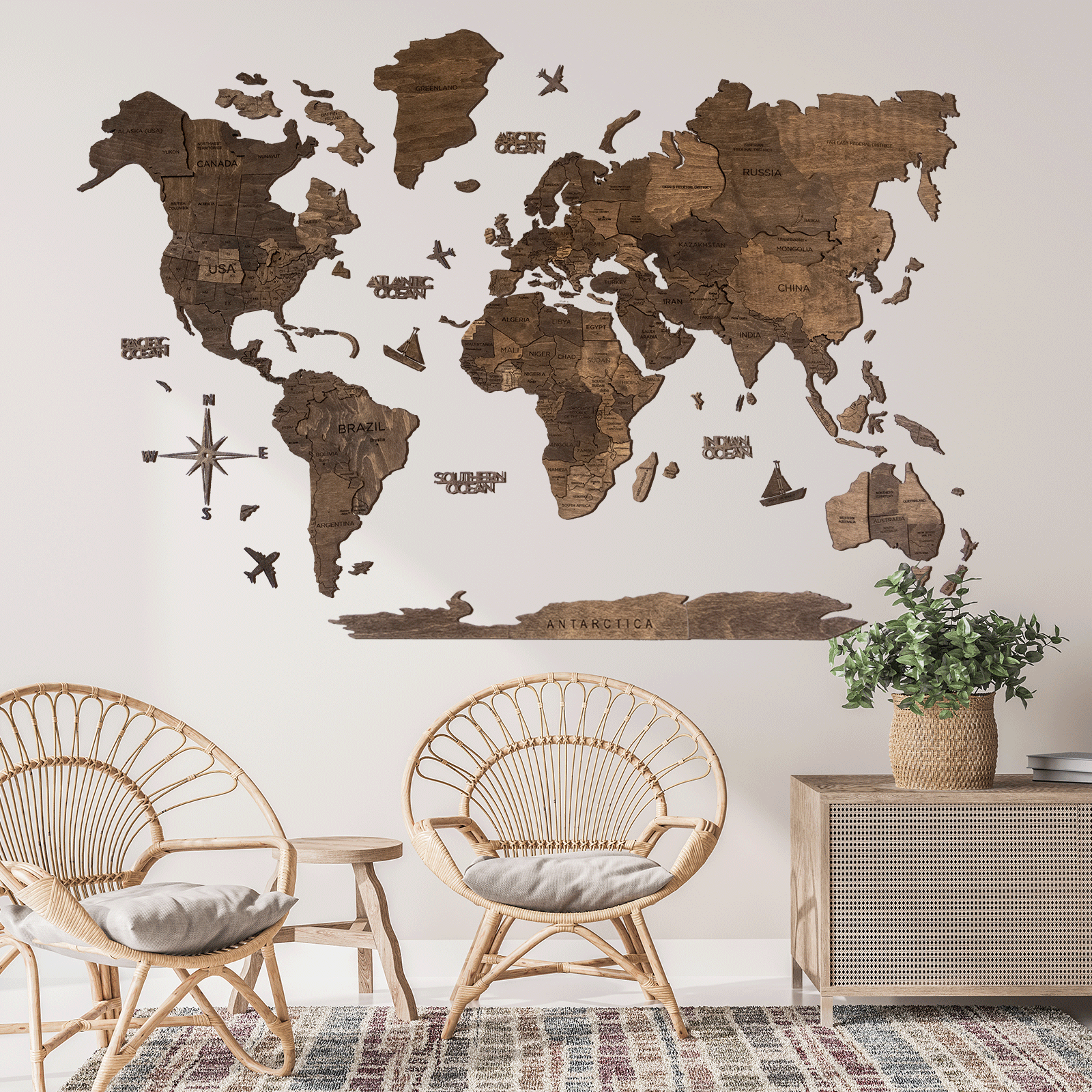 weltkarte für die wand