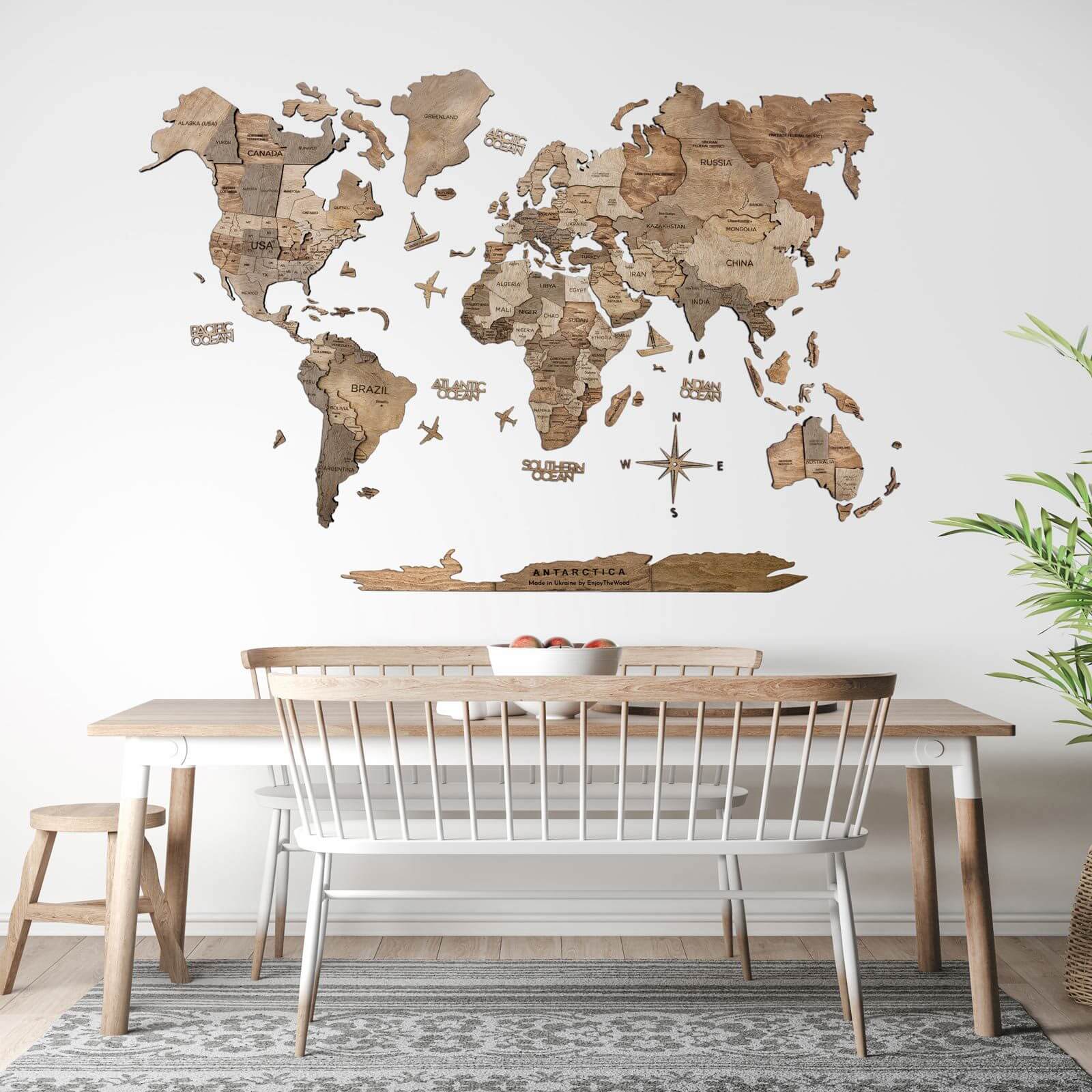 3d weltkarte aus holz