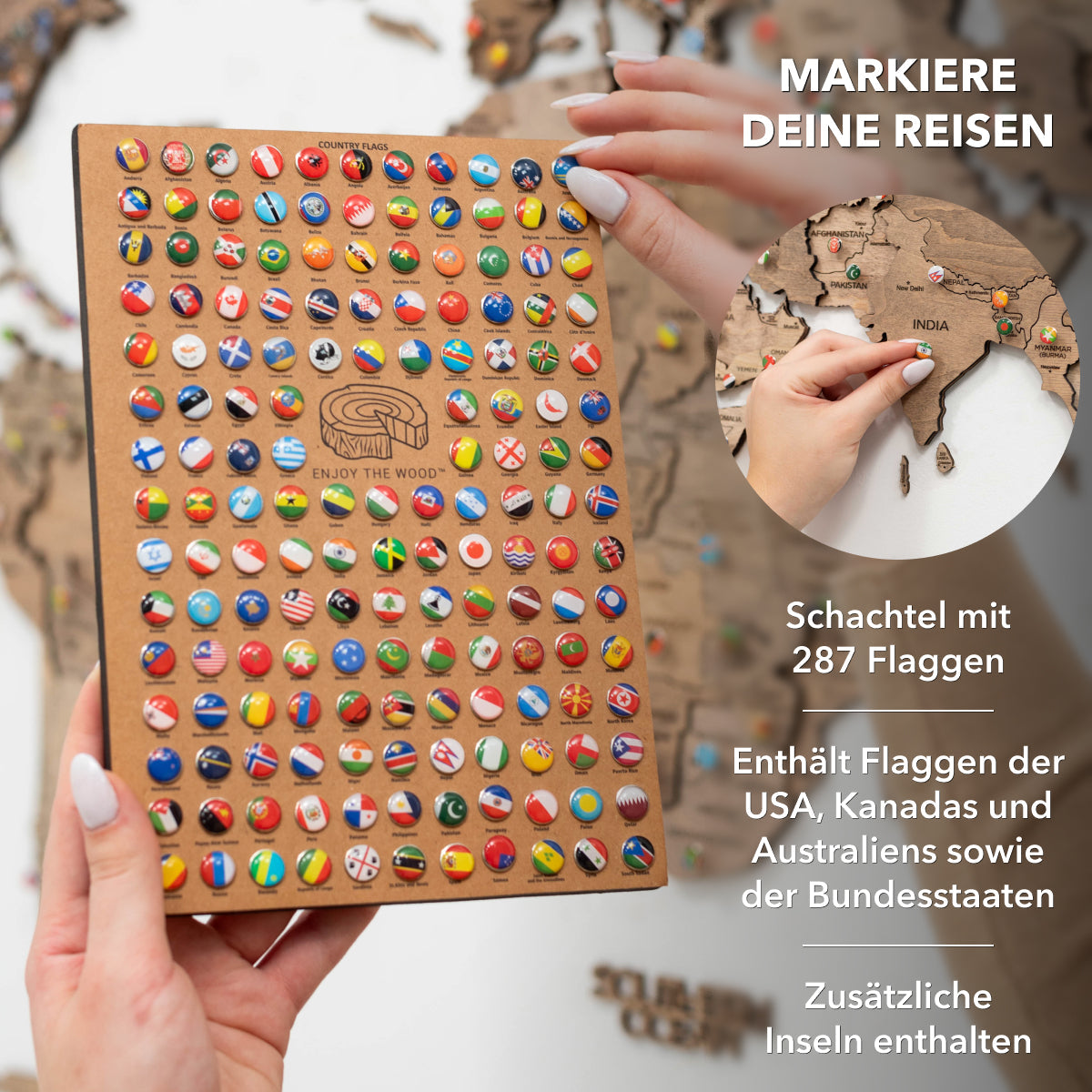 3d holz weltkarte terra