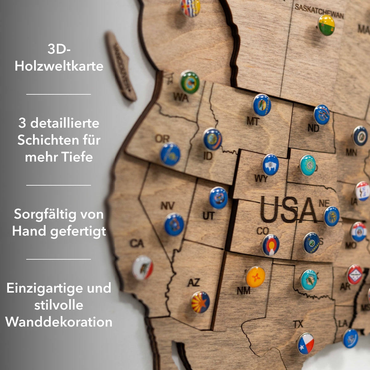 3d holz weltkarte terra
