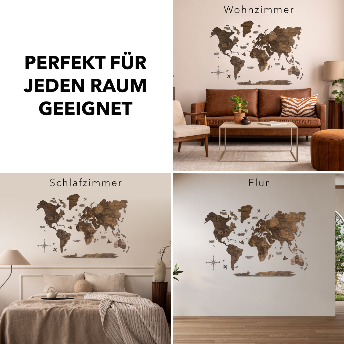 weltkarte 3d holz